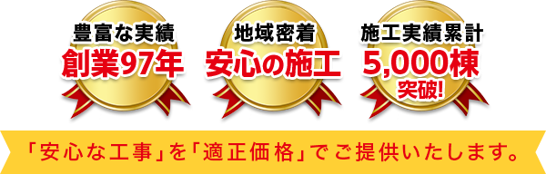 信頼と実績 地域密着ならではのアフターサポート